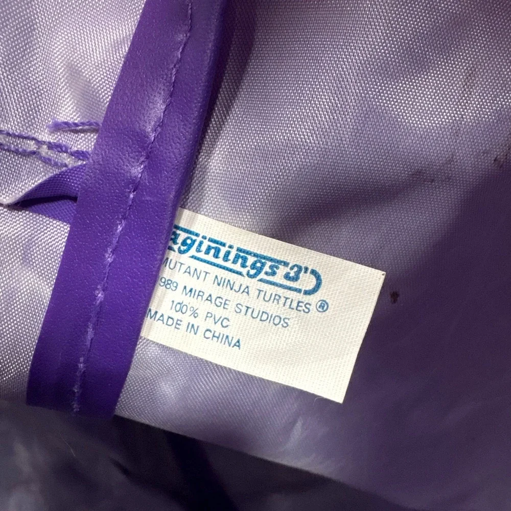 Imaginings 3 TMNT Backpack Kids OS Purple Good 1989 Vintage Ninja Turtles Bag